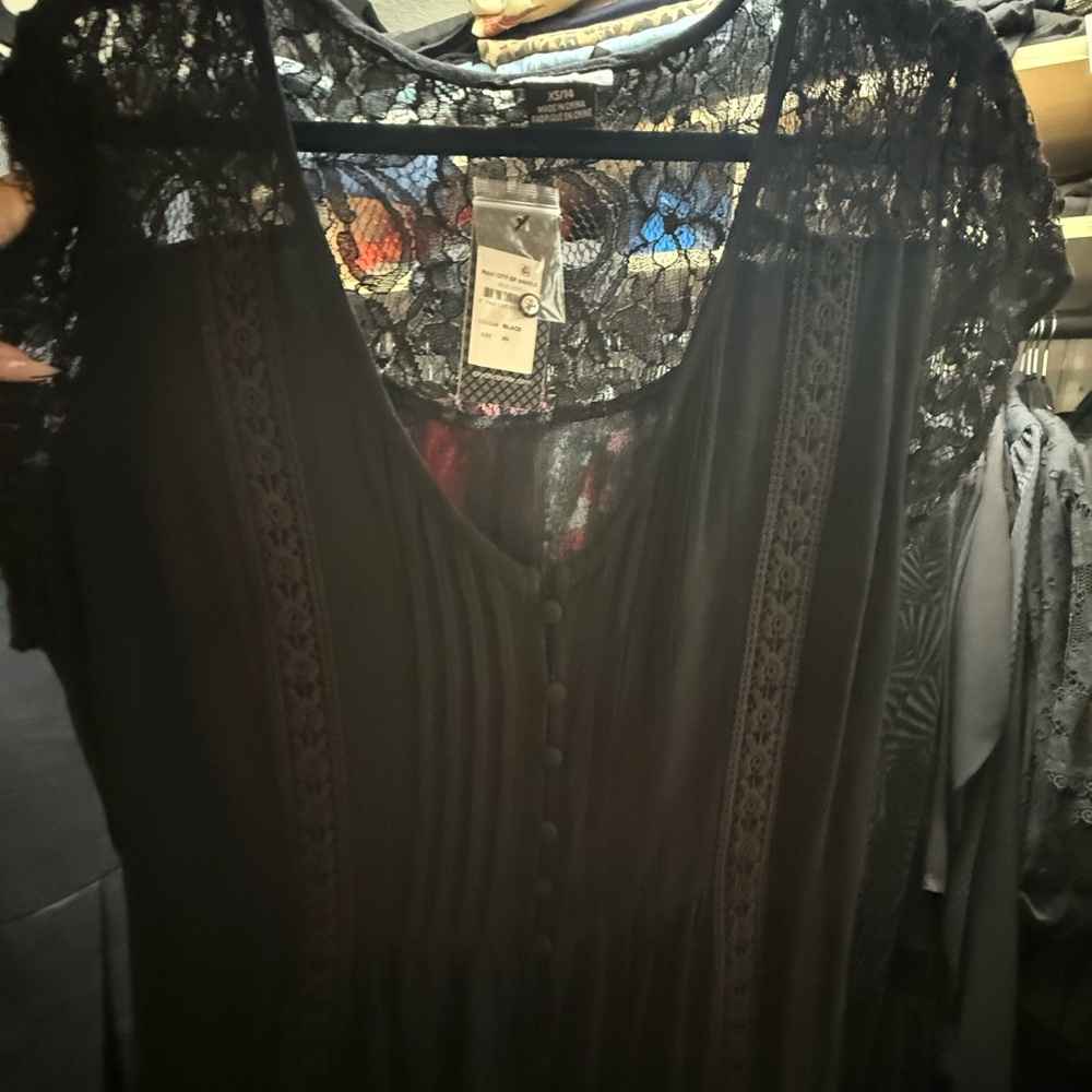 đ¤BNWT City Chic Boho-ish Black Lace Dressđ¤ - Picture 3 of 5